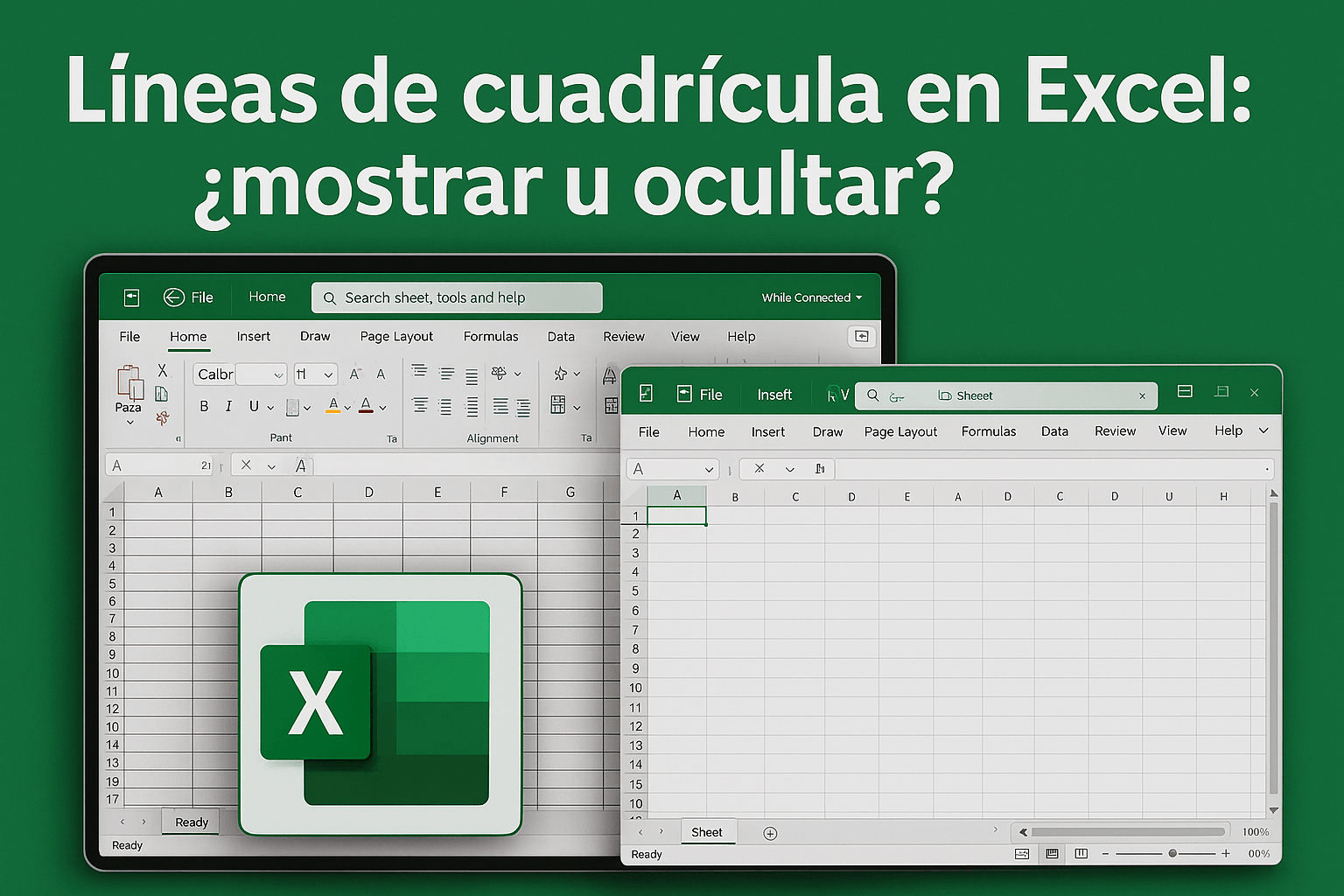 Líneas de cuadrícula en Excel ¿mostrar u ocultar