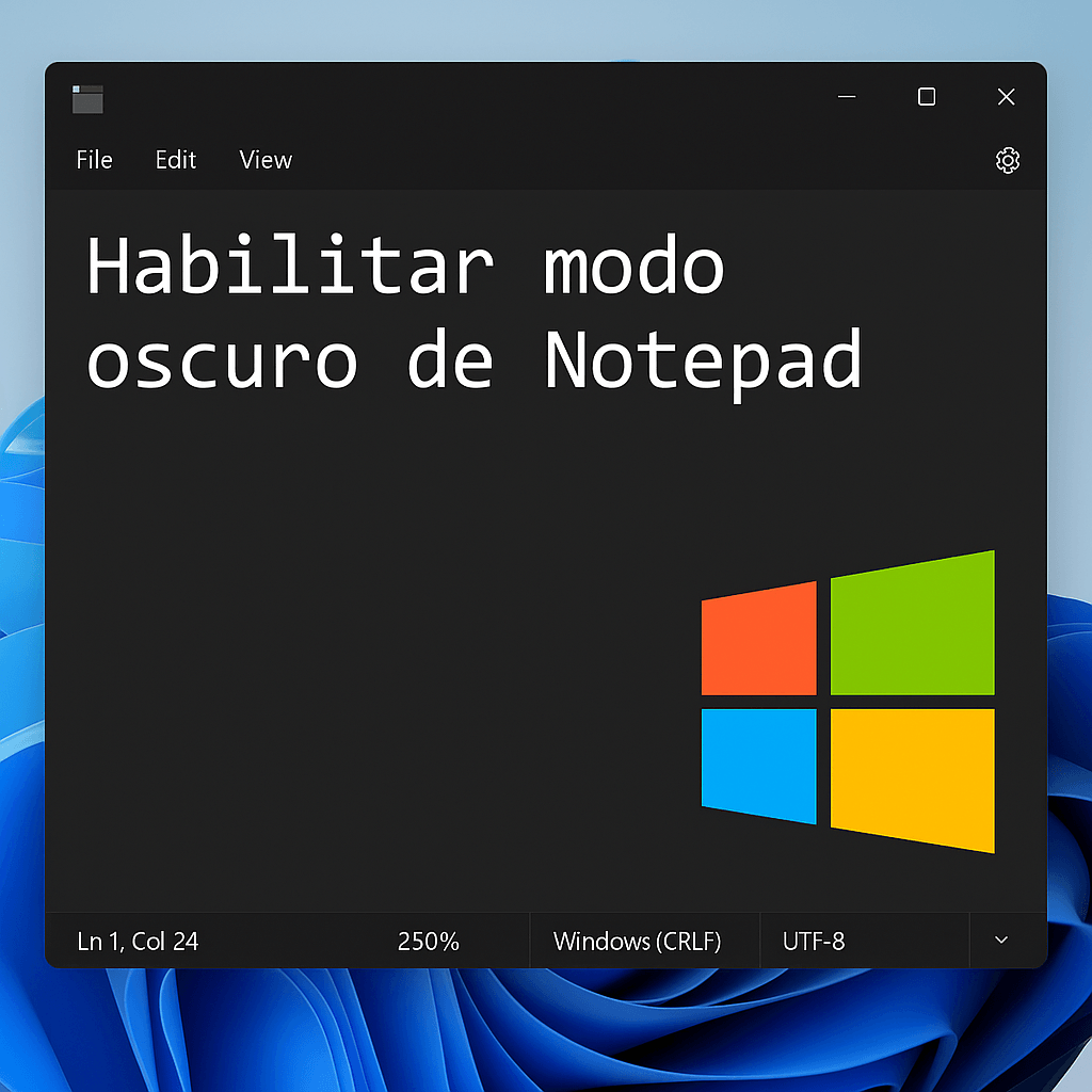 Modo Oscuro en Bloc de Notas ⚫ ¡Activalo en 6 clics!