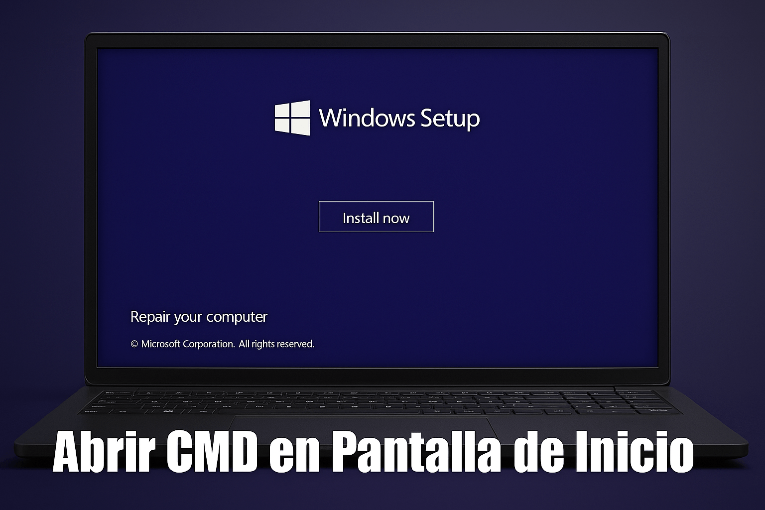 Cómo abrir CMD en la pantalla de arranque de Windows