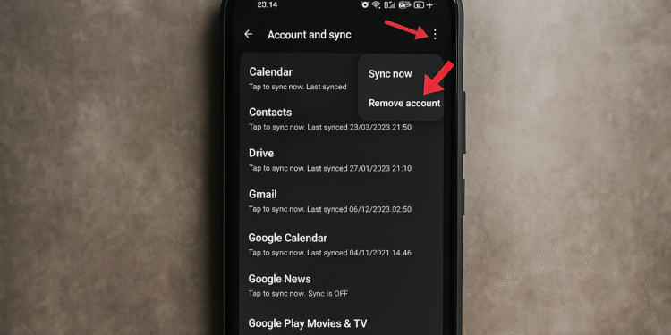 Cerrar sesión en Google Play Store