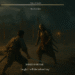Assassins Creed Shadows elimina al verdugo - Alt text: "Screenshot from Assassin's Creed Shadows showing an intense nighttime duel between the protagonist and the armored executioner Shindo Hiroshii in a dimly lit traditional Japanese village setting with fire and villagers in the background."