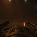 Doom The Dark Ages y la mejor arma - Alt text: Vista en primera persona del jugador en Doom The Dark Ages, mostrando la poderosa arma dual de cañones de época oscura con un efecto de fuego en un ambiente oscuro y sombrío del juego.