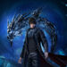 Reseña Lost Soul Aside y Versus XIII: protagonista con abrigo negro frente a criatura dracónica de cristal en un vórtice azul, arte oficial del RPG de acción hack and slash.