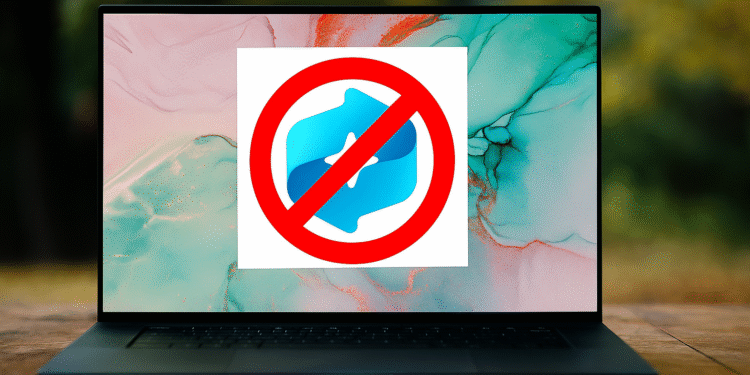 Windows Recall - Windows 11 laptop showing a crossed-out Windows Recall icon, symbolizing how to disable Windows Recall for privacy and security concerns.