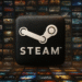 Mover juegos Steam: logo de Steam sobre fondo de biblioteca, guía para transferir juegos a otra carpeta o disco en PC.