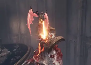 Layovers secretos Aratum: escena de videojuego de fantasía con héroe alado lanzando fuego contra un dragón en una torre gótica; cómo hallarlos YA
