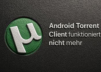 Klien Torrent - Logo klien Torrent di Android dengan pesan kesalahan 'Klien Torrent Android tidak berfungsi', panduan untuk memperbaiki kesalahan klien torrent.