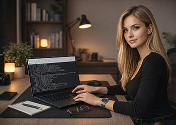 Gestione delle app di terze parti su Linux e il nuovo equilibrio del software esterno 9 Gestione di app di terze parti Linux mostrata su un laptop con un terminale aperto, gestione di applicazioni e software in un ambiente Linux da un desktop professionale.