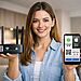 Contraseña WiFi Desde El Móvil - Compartir contraseña WiFi desde el móvil mostrando router con código QR y smartphone Android y iPhone para compartir WiFi fácilmente.