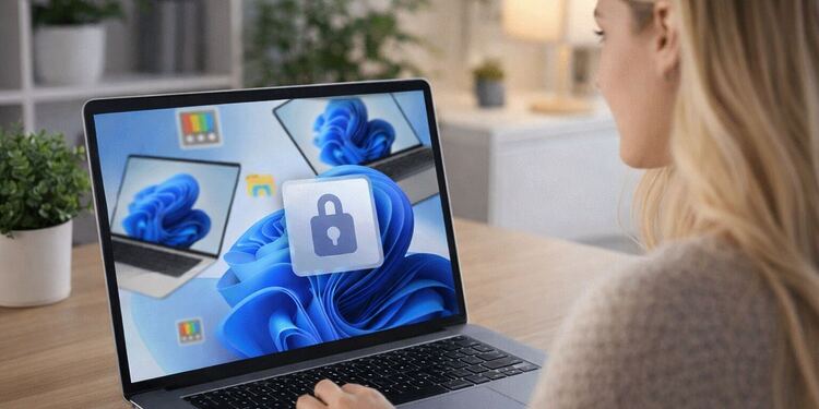 PowerToys funciones clave - Usuario trabajando en un portátil con Windows 11 y PowerToys, mostrando funciones clave de productividad y seguridad que deberían ser nativas en Windows.