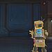 Bóveda New Sanctuary en Fortnite Temporada 2 con enorme puerta metálica cerrada y personaje frente al acceso mostrando el estado y cómo desbloquear la vault en el mapa.